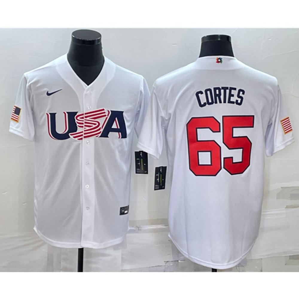 Usa Baseball Nestor Cortes Jr. White 2023 World Baseb… Gem